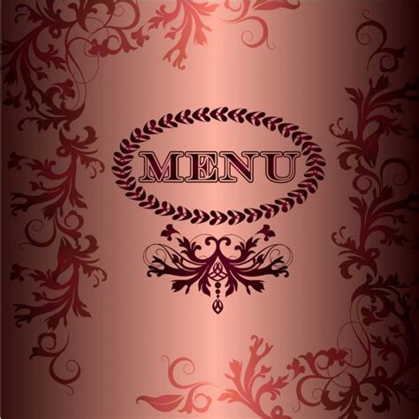 Menu Design In Antique Style With Frame Stock Vector Image By