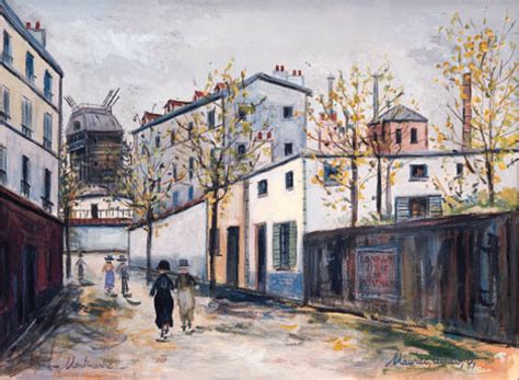 Maurice Utrillo 1883 1955 Moulin De La Galette Et Rue Montmartre