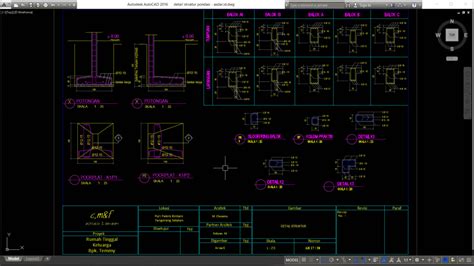 Download Gambar Detail Struktur Pondasi Format Dwg Autocad Asdar Id