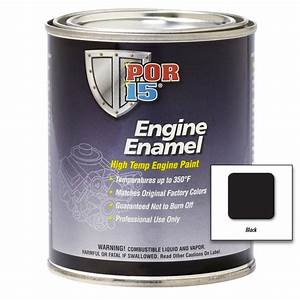 Buy Por 15 Black Engine Enamel High Temperature Engine Paint 1 Quarts