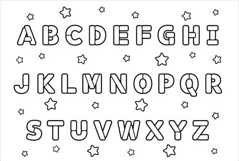 Drawing Alphabet 124883 Educational Printable Coloring Pages Pin By