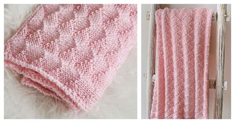 Chic tops with lacy motifs free knitting patterns. Diamonds and Purls Baby Blanket Free Knitting Pattern ...