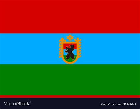 Flag Republic Karelia In Russian Federation Vector Image