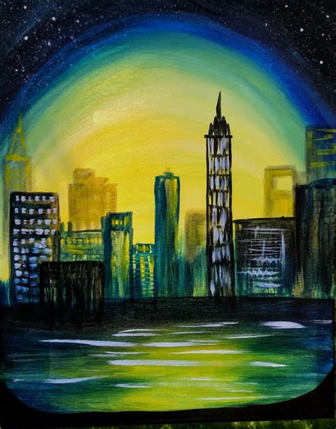 City Glow Pinots Palette Painting