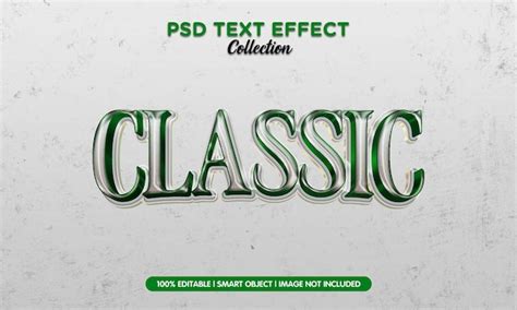 Premium Psd Green Classic Text Effect