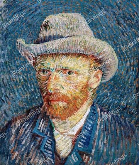 A Self Portrait With Grey Felt Hat Painting By Vincent Van Gogh