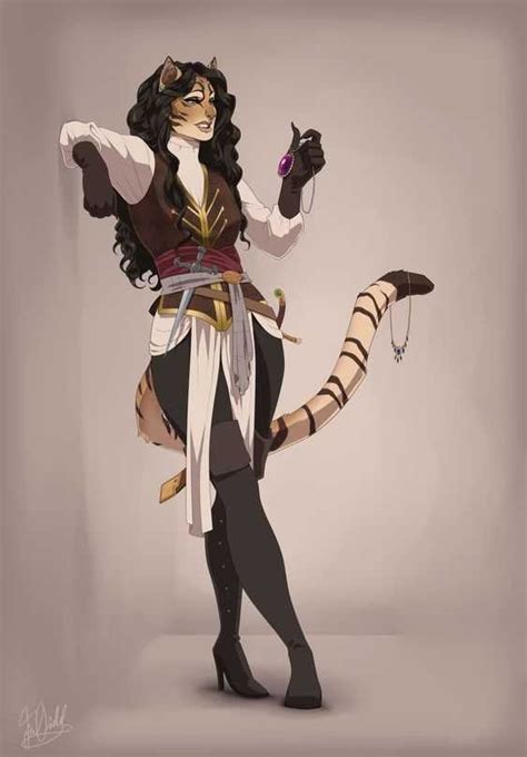 Female Tabaxi Cat Character Fantasy Character Design Dnd Characters