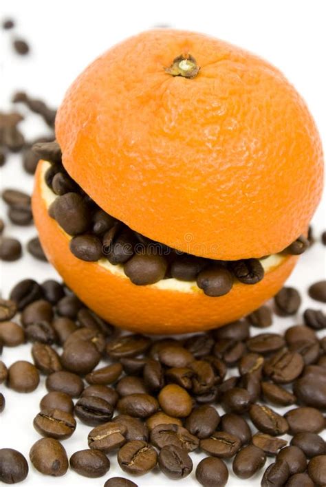 Coffee And Orange Stock Photo Image Of Brown Cafe Half 12370406