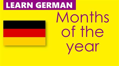 German Seasons And Months