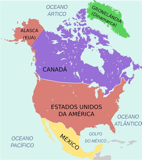Mapa Político De América Países De América Del Norte Y América Del