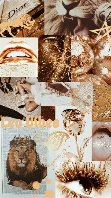 Leo Vibes Collage Знак зодиака лев Абстрактное Фотоколлаж