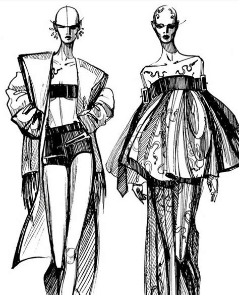 Two Womens Fashions One In Black And White