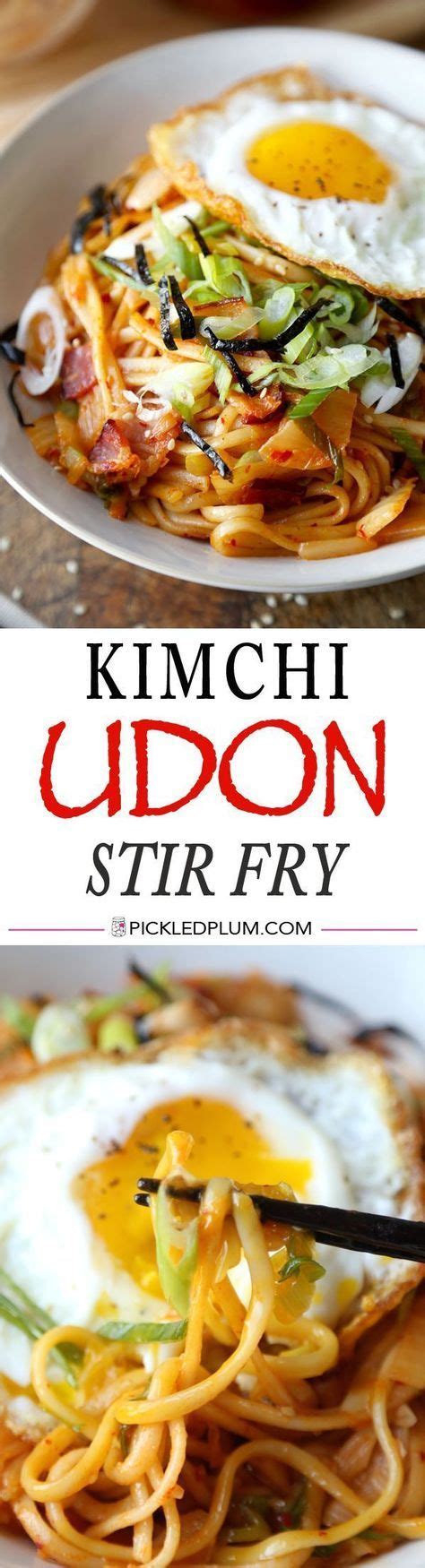 Veggie recipes asian recipes whole food recipes vegetarian recipes cooking recipes healthy recipes noodle recipes vegan udon noodle recipe vegetarian stir fry noodles. Kimchi Udon Stir Fry | Recipe | Asian recipes, Asian ...