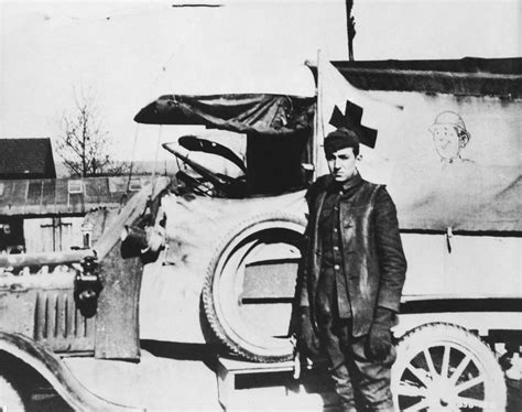 Walt Disney In France While Serving As A Red Cross Ambulance Driver