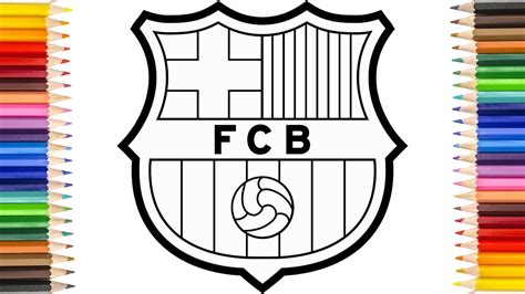 How To Draw Fc Barcelona Badge Drawing The Barca Logo Coloring
