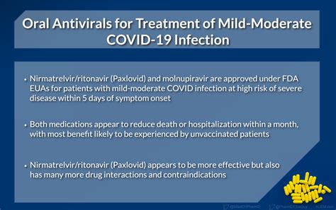 Oral Antivirals For Treatment Of Mild Moderate Covid 19 Infection Med