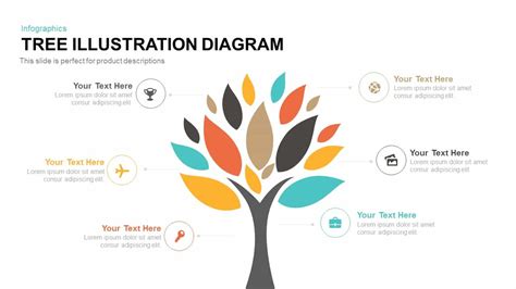 Tree Illustration Diagram Template For Powerpoint And Keynote Slidebazaar