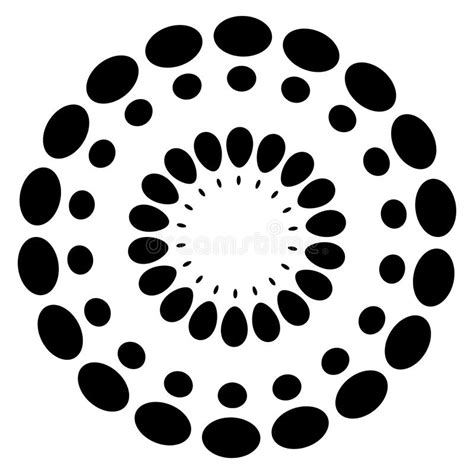 abstract circular dotted element stock vector illustration of colorless isolated 81809914