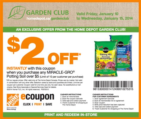 The Home Depot Garden Club Printable Coupons Get 2 Off Your Purchase
