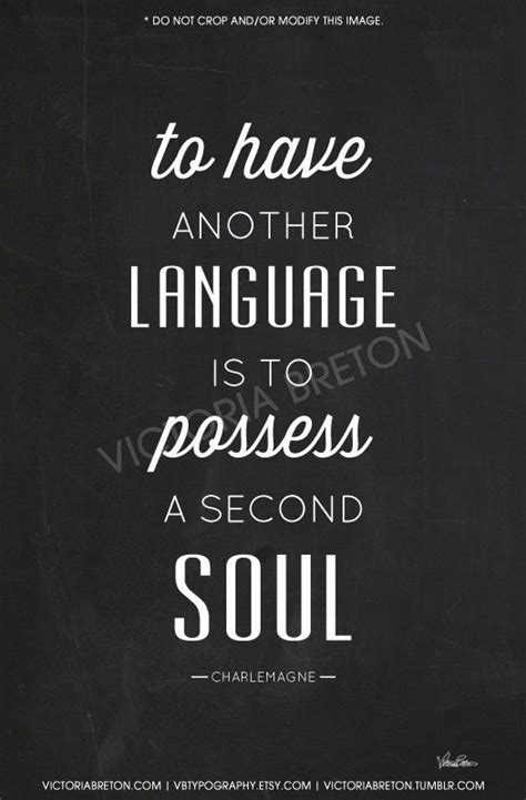 Another Language, Second Soul - 11x17 typography print, inspirational ...