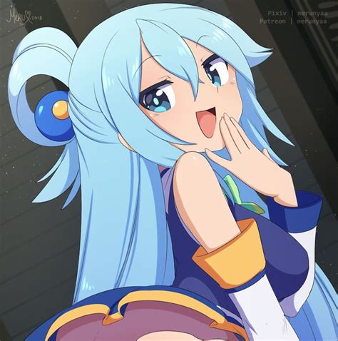 An Anime Girl With Blue Hair And Big Eyes Is Looking At The Camera