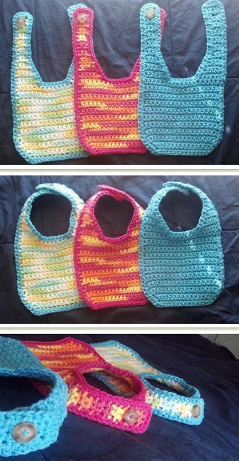 Crochet Baby Bib Pattern Free Video And Tutorials Crochet Baby Bibs