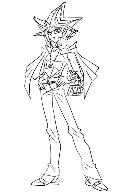 Yugi Muto In Yu Gi Oh Coloring Page Download Print Or Color Online For Free