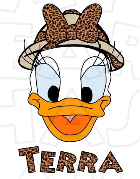 Safari Daisy Duck Head Animal Kingdom Instant Download Digital Clip Art