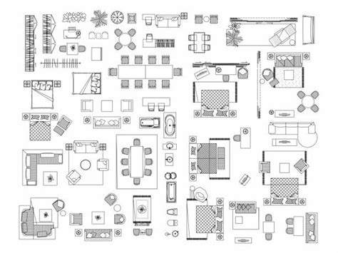 More images for furniture icons bedroom floor plan symbols » Floor Plan Illustrations, Royalty-Free Vector Graphics ...