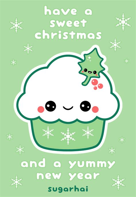 Kawaii Snowflake Cupcake Cute Cupcake Drawing Kawaii Christmas