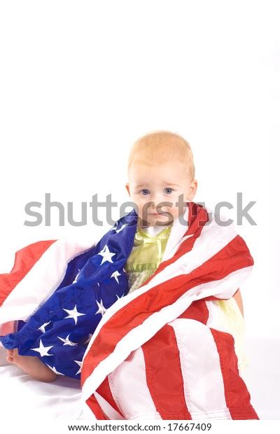 Baby American Flag Portrait Stock Photo 17667409 Shutterstock