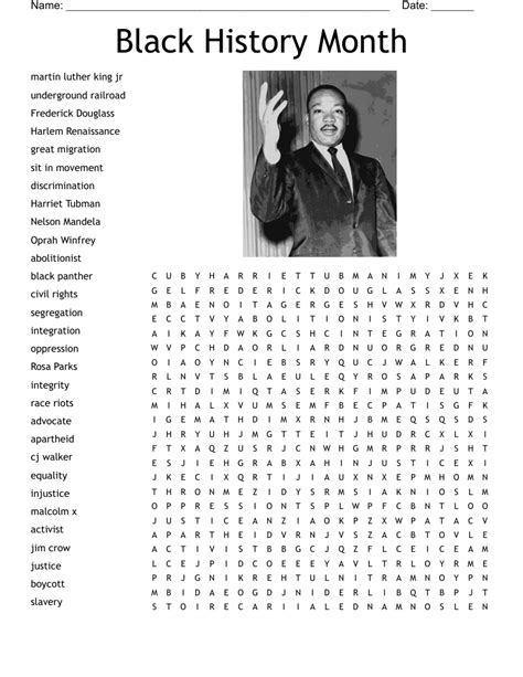 Black History Word Search Free Printable Printable Templates