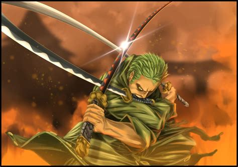 Roronoa Zoro 3 Swords By Rokudaim Com Imagens Anime Samuray