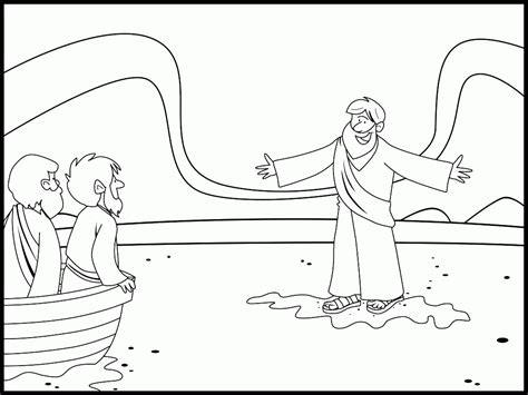 Coloring Page For Jesus Calming The Storm - Coloring Home