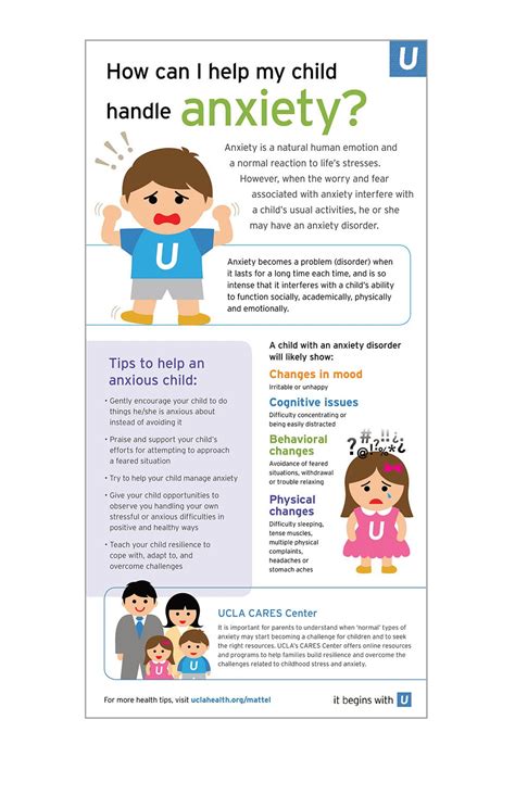 Health Tips For Parents Help Your Child Handle Anxiety Infographic