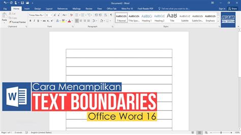 Belajar Microsoft Word Cara Menampilkan Text Boundaries Di Microsoft