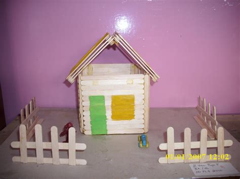 Foto rumah rumahan dari stik es cream. Karyaku Karyamu: Rumah-Rumahan dari Stick Ice Cream