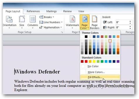 This opens a dropdown menu with a selection of colors, including theme colors and standard colors. How to Add Background Color To Any Word Document