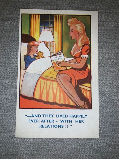 risqué 1950 s cartoon postcard quirky funny quotes etsy