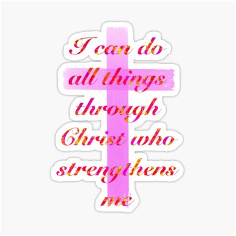 Philippians 4 13 Sticker For Sale By Chillateez Redbubble
