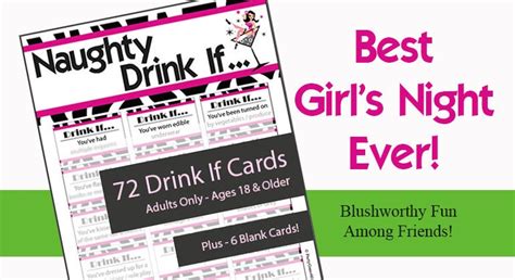 Naughty Drink If Game Printable Dirty Drink If Girls Night Wild