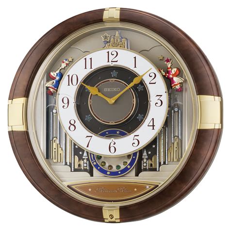 Seiko Qxm333brh Trumpeting Angels Melodies In Motion Wall Clock