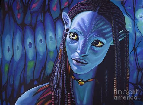 Zoe Saldana As Neytiri In Avatar Painting By Paul Meijering Pixels