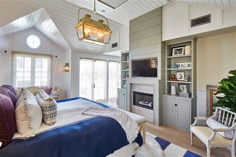 A master bedroom with a modern nautical touch. Soothing Nautical Hues in Master Bedroom | HGTV Faces of ...