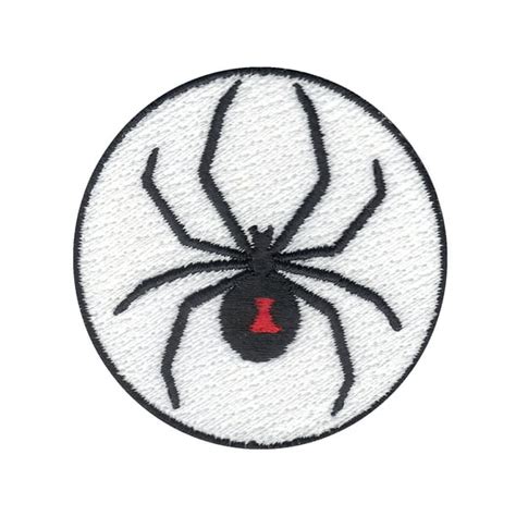 Black Widow Spider Iron On Applique Patch