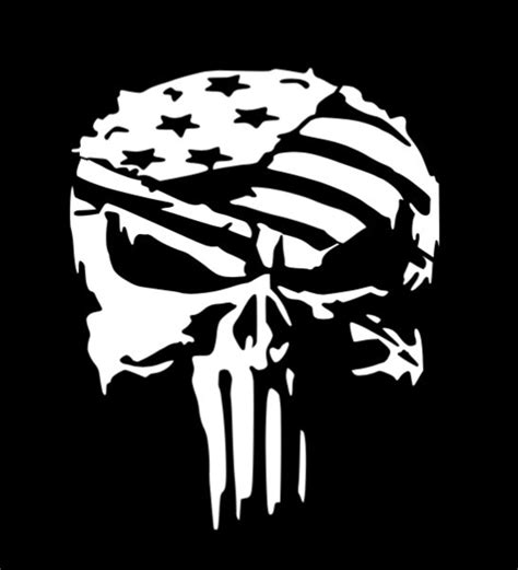 American Flag Punisher Skull Etsy