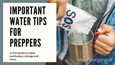 Important Water Tips For Preppers Survival General