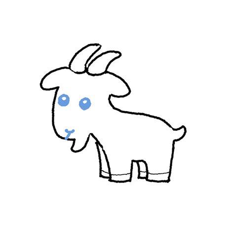 How To Draw A Goat Step By Step Easy Drawing Guides Drawing Howtos