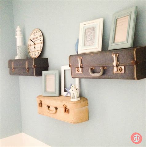 How To Make Easy Diy Suitcase Shelves Grillo Designs