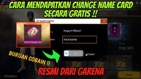 Garenafreefire #freefire #gameorgyan how to gate guild token free fire new update 2019 permanent mp40 skin for free free fire name change for free free fire. CARA MENDAPATKAN KARTU CHANGE NAME CARD SECARA GRATISS ...
